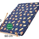 Colchoneta Para Corral, 90x60 Forro Satín con Cremallera