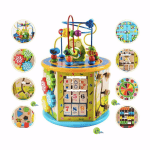 Cubo Multifuncional 9 En 1 Montessori En Madera - Didáctico