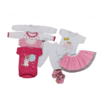 Vestido y Bodies X 7 Para Bebe Mas Zapatos, Ideal Para Regalo - Imagen 2